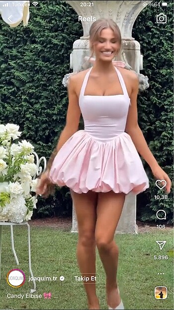 Pembe elbise