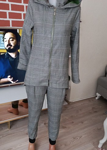 Diğer Gri Kadın Midi Takım Elbise Fermuarlı