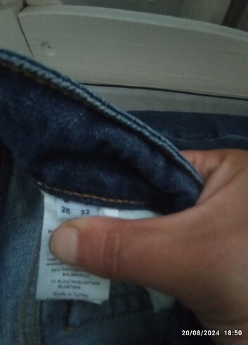 28 Beden mavi Renk Kot pantolon 