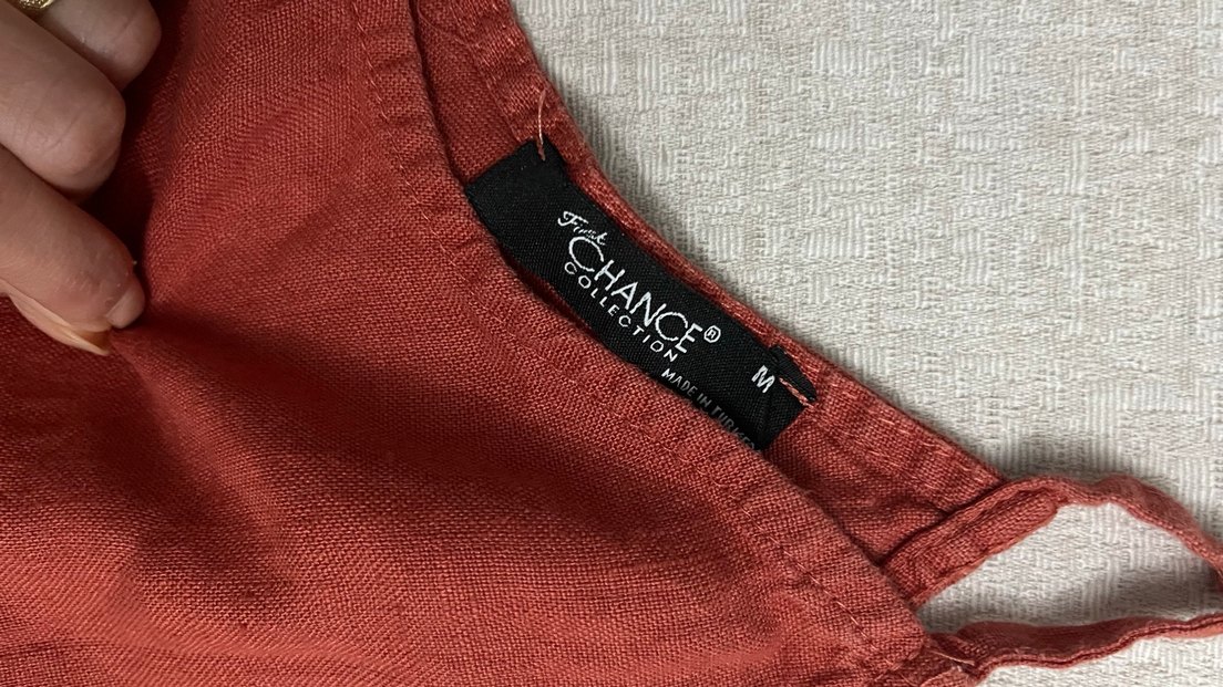 Koyu Kırmızı askılı bluz - Görsel 2