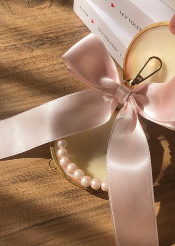 Beden pembe Renk Pembe Fiyonklu İnci Detaylı Aksesuar