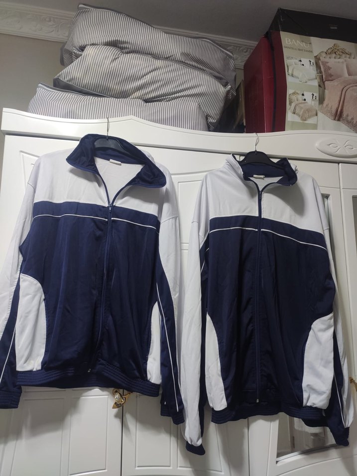 Erkek Mavi Spor Fermuarlı eşofman üstü - Görsel 2