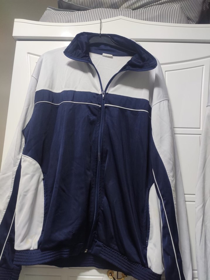 Erkek Mavi Spor Fermuarlı eşofman üstü - Görsel 3