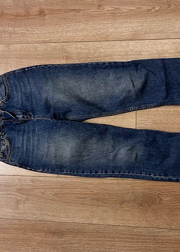 34 Beden Lacivert Kadın Denim Pantolon Midi Boy