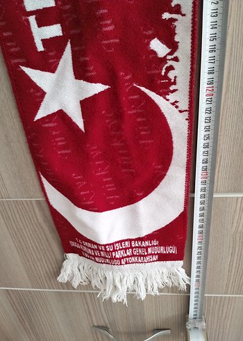 Kırmızı Beyaz Türkiye Atkısı - Görsel 6
