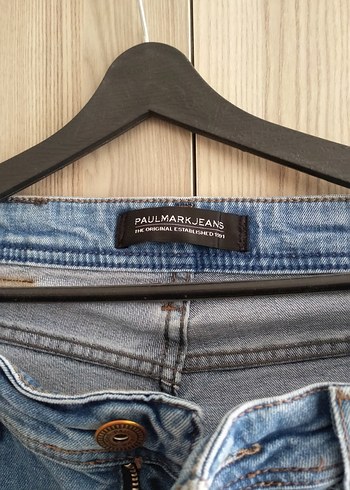 Paulmark 42 beden Erkek Mavi Kot Pantolon - Görsel 2