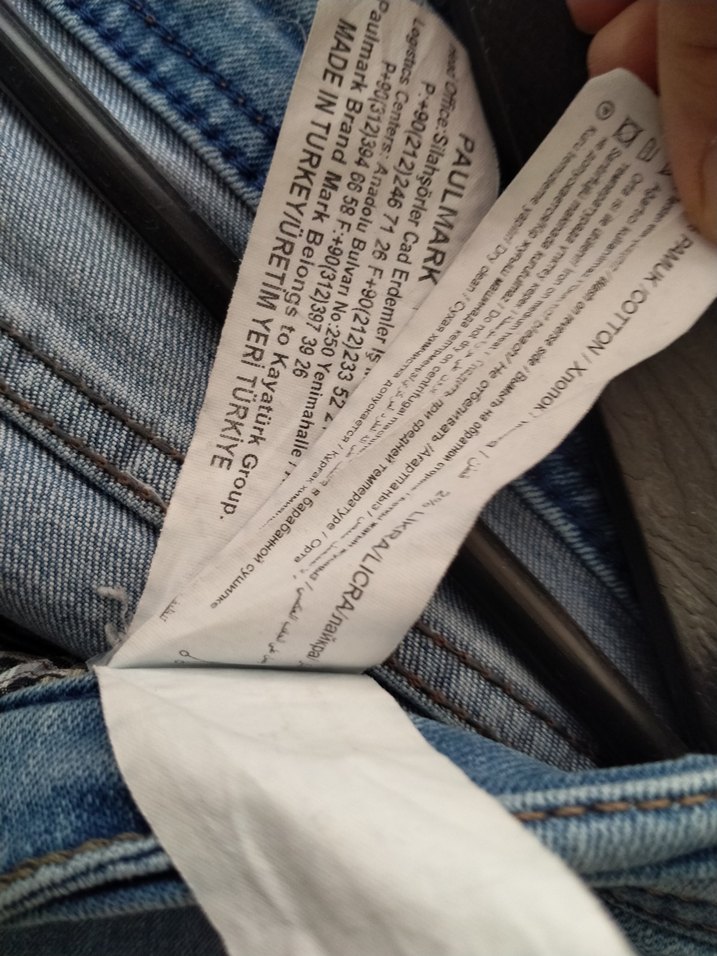 Paulmark 42 beden Erkek Mavi Kot Pantolon - Görsel 4