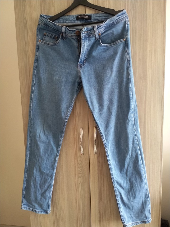 Paulmark 42 beden Erkek Mavi Kot Pantolon - Görsel 5