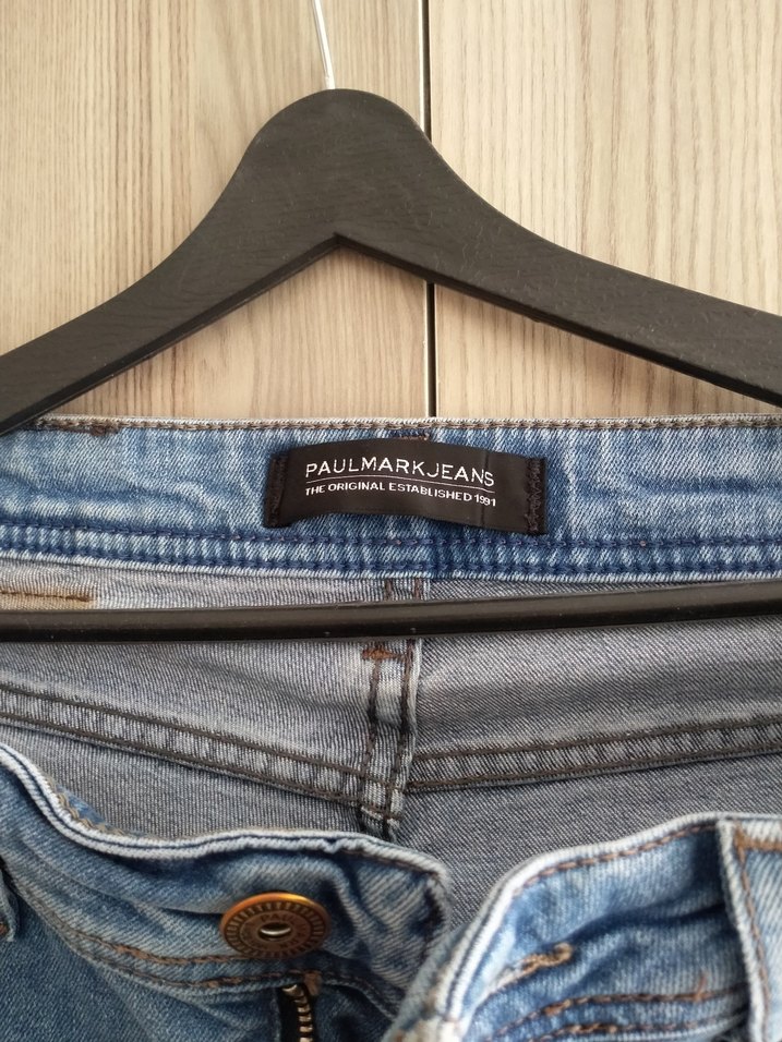 Paulmark 42 beden Erkek Mavi Kot Pantolon - Görsel 2