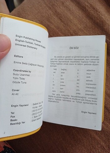 Universal Dictionary English Mini Sözlük - Görsel 4