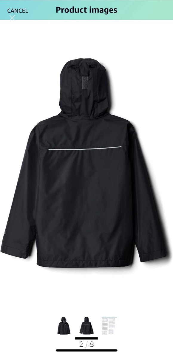 Erkek Siyah Kapüşonlu Yağmurluk - Görsel 2