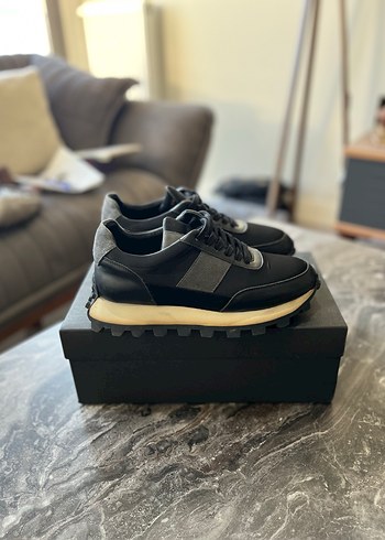 Erkek Gri Siyah Günlük Sneakers - Görsel 4