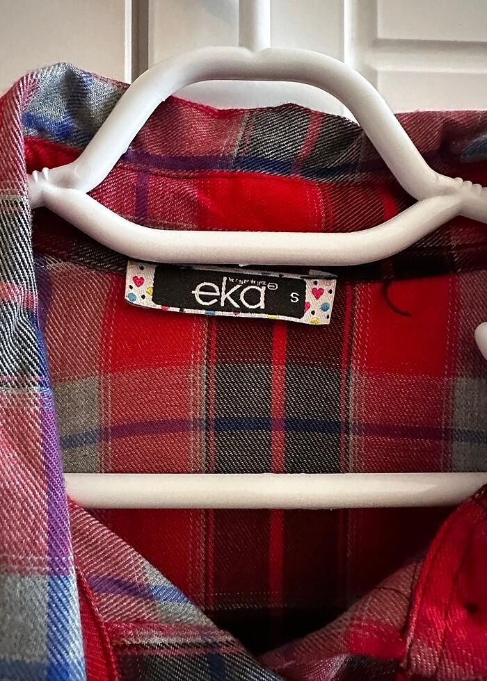 Eka ekose gömlek - Görsel 3