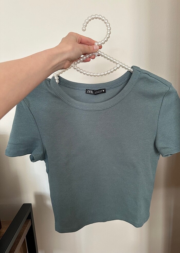 Zara basic crop tişört - Görsel 2