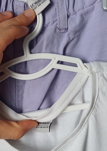 11-12 Yaş Beden mor Renk lc waiki pantolon ve tişört