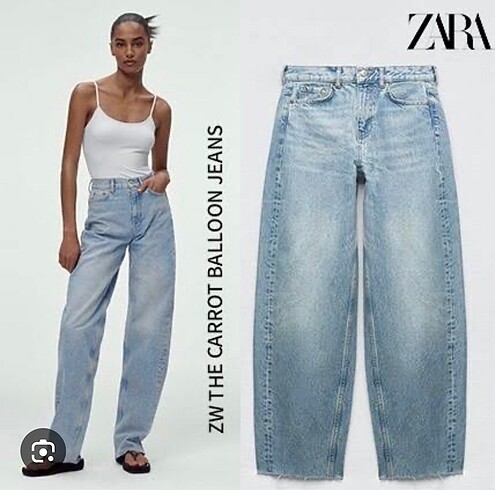 Zara Zara baloon denim pantolon