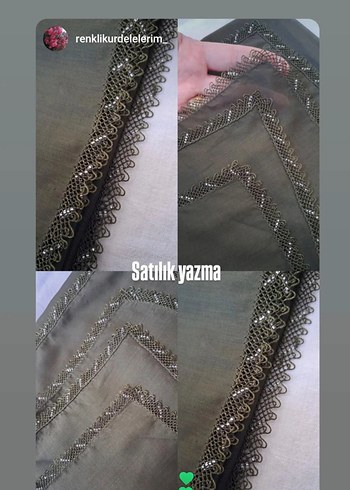 Zincir Detaylı Haki Bohem Kadın Yazma