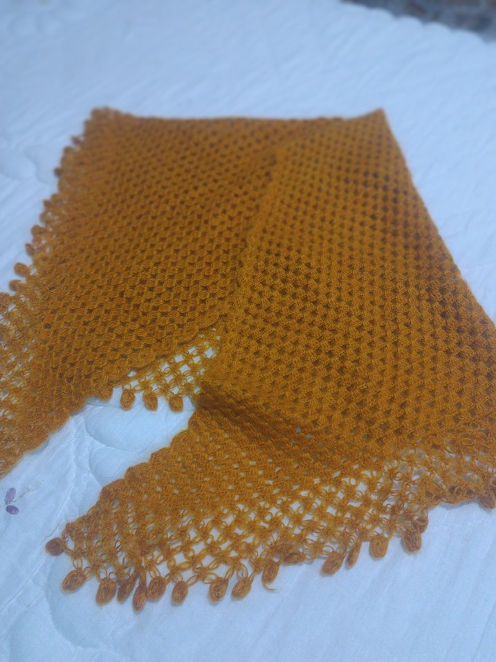 Kadın Örgü Bohem Şal - Görsel 3