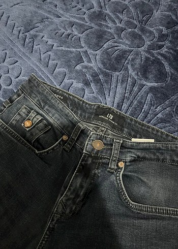 Gri Regular Fit Bağlamalı Erkek Kot Pantolon - Görsel 4