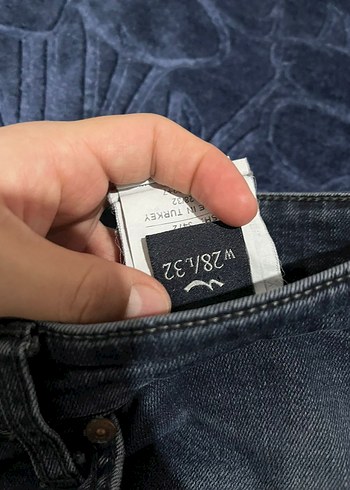 Gri Regular Fit Bağlamalı Erkek Kot Pantolon - Görsel 6