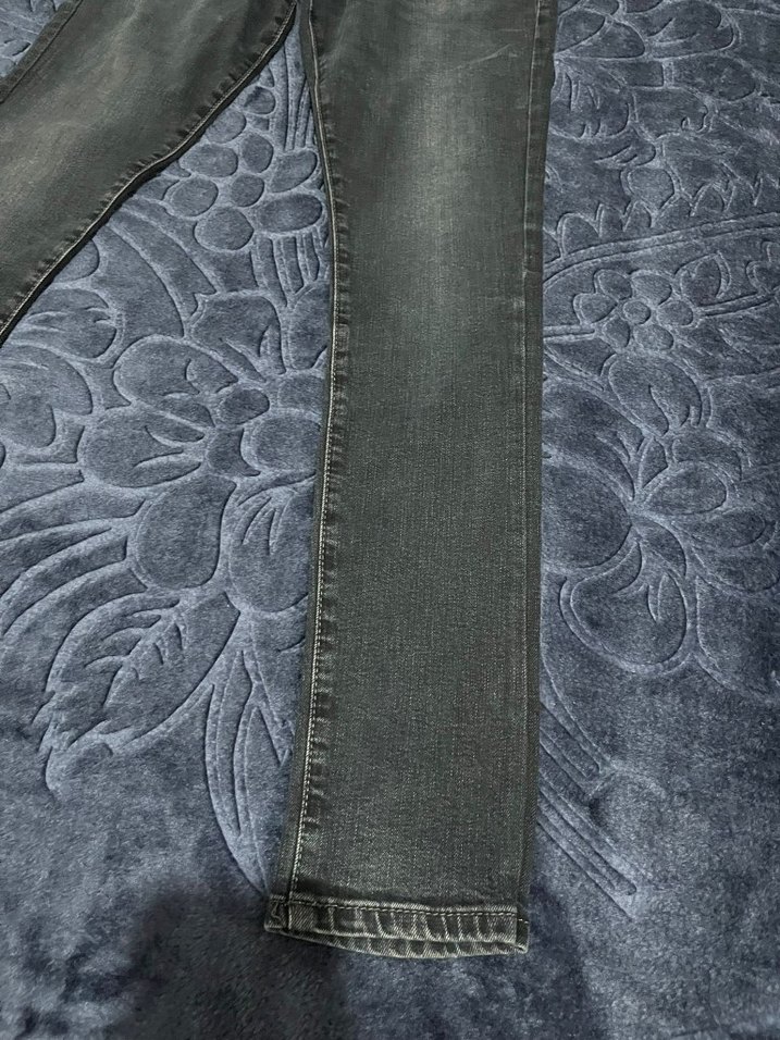 Gri Regular Fit Bağlamalı Erkek Kot Pantolon - Görsel 5