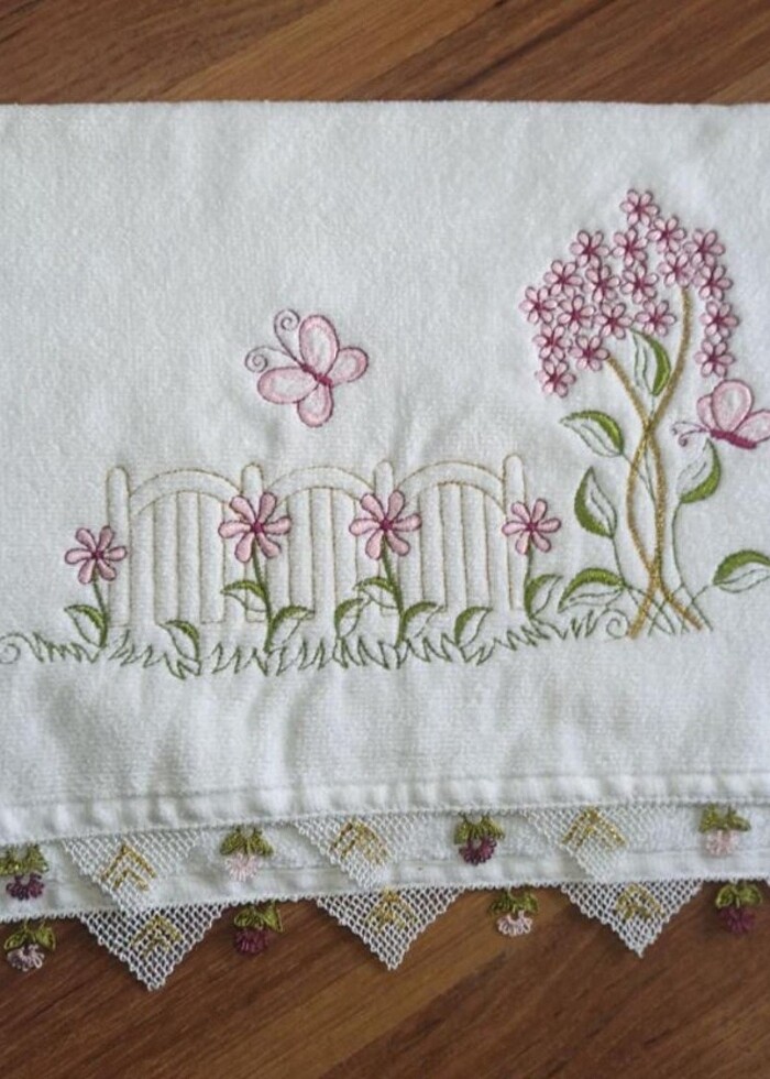 İğne oyası mutfak havlusu  - Görsel 4