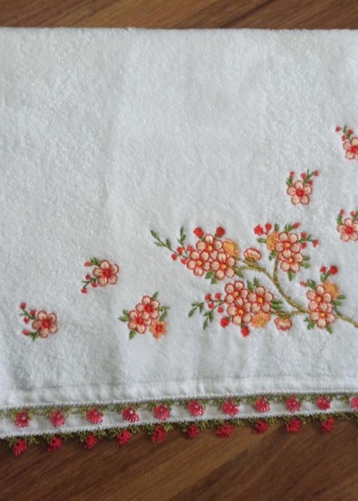 İğne oyası mutfak havlusu  - Görsel 5