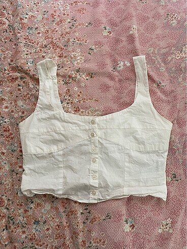 Koton düğmeli crop bluz
