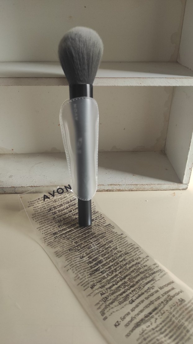 Bej Saplı Gri Makyaj Fırçası - Görsel 2