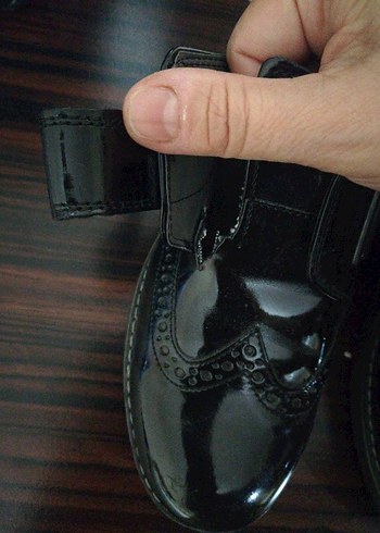 Siyah Rugan Tokalı Erkek Çocuk Ayakkabısı - Görsel 6