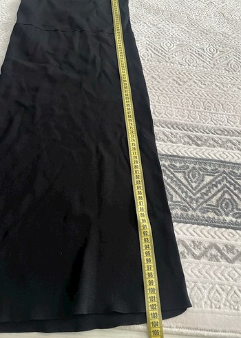 V Yaka Siyah Midi Hamile Elbisesi - Görsel 6