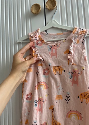 LC Waikiki Pembe Desenli Fırfırlı Bebek Tulum