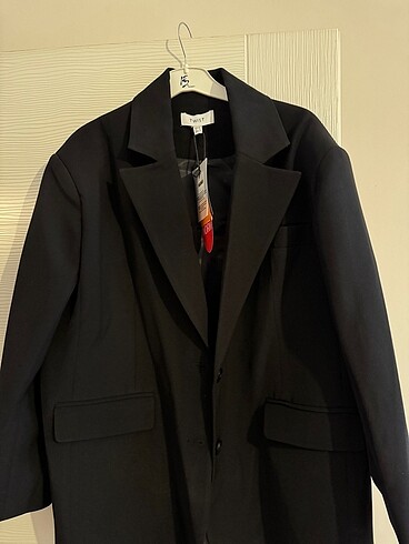 Etiketli siyah twist marka blazer ceket