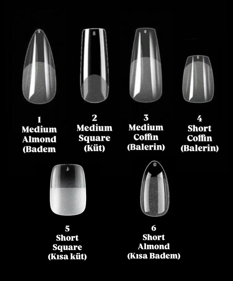 XS S M L jel takma tırnak - Görsel 4