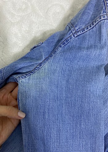 Mavi Denim Düğmeli Kadın Gömlek - Görsel 6