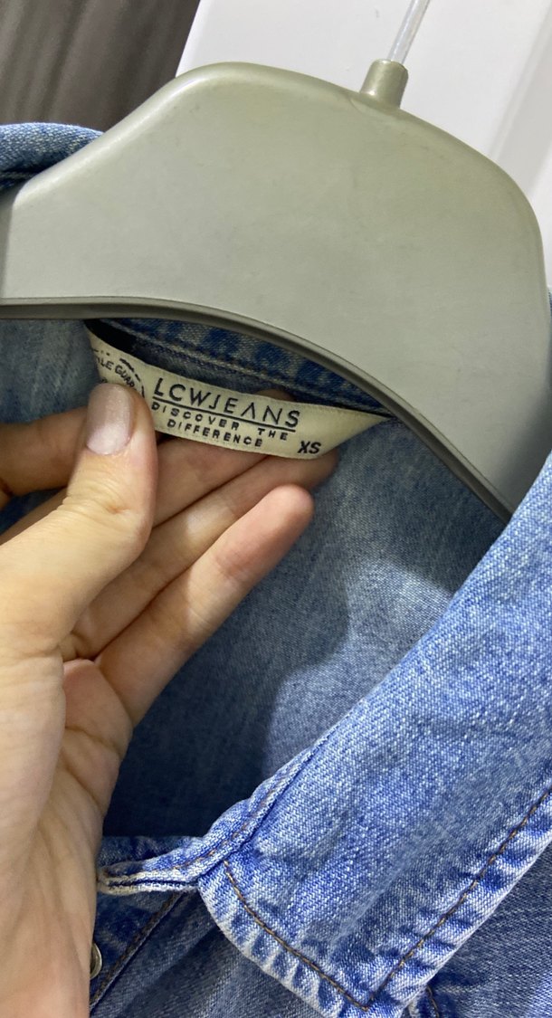 Mavi Denim Düğmeli Kadın Gömlek - Görsel 3