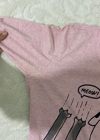 Kız Çocuk Pembe Uzun Kollu Baskılı Tişört - Görsel 3