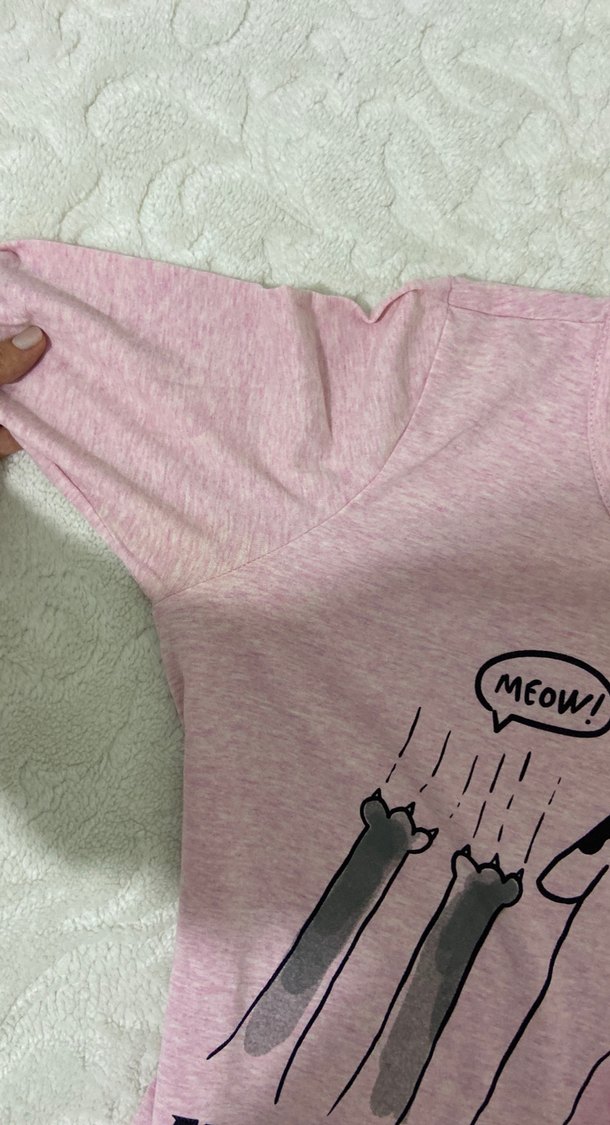 Kız Çocuk Pembe Uzun Kollu Baskılı Tişört - Görsel 3