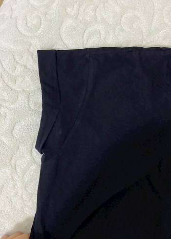 Kadın Siyah Kısa Kollu Basic Tişört - Görsel 3