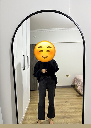 Siyah flare paça mango jean - Görsel 2