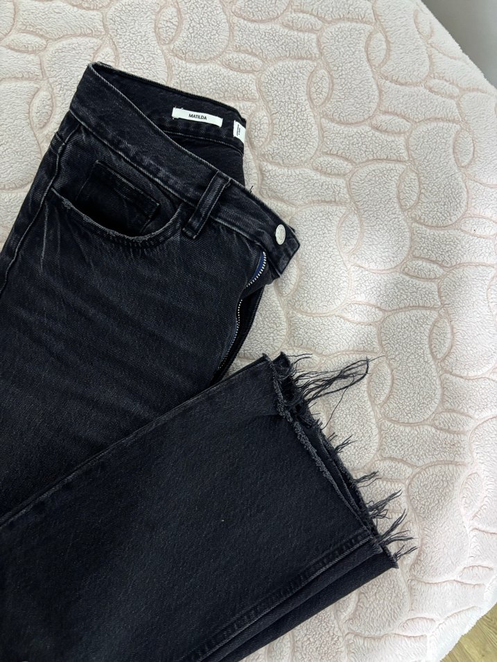 Siyah flare paça mango jean - Görsel 5