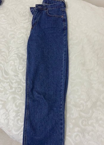 Kadın mavi Midi Kot Pantolon - Görsel 7