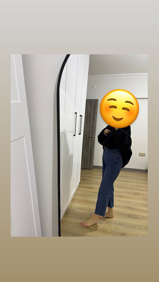 Kadın mavi Midi Kot Pantolon - Görsel 2