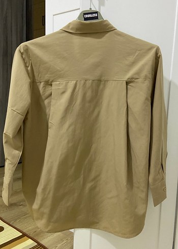 Bej Düğmeli Keten Gömlek - Görsel 5