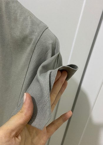 Gri oversize tişört elbise - Görsel 5