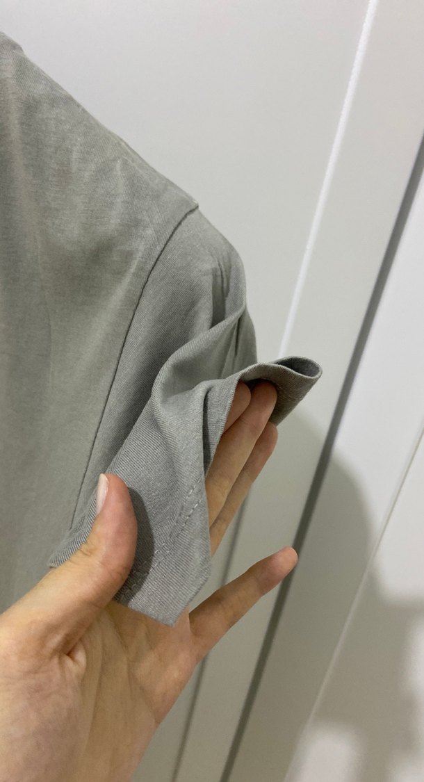 Gri oversize tişört elbise - Görsel 5