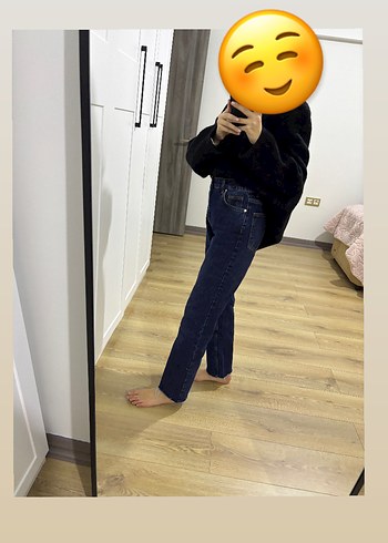 Kadın Normal Boy lacivert Denim Pantolon - Görsel 2