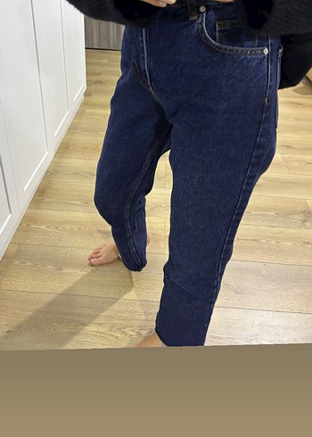 Kadın Normal Boy lacivert Denim Pantolon - Görsel 3