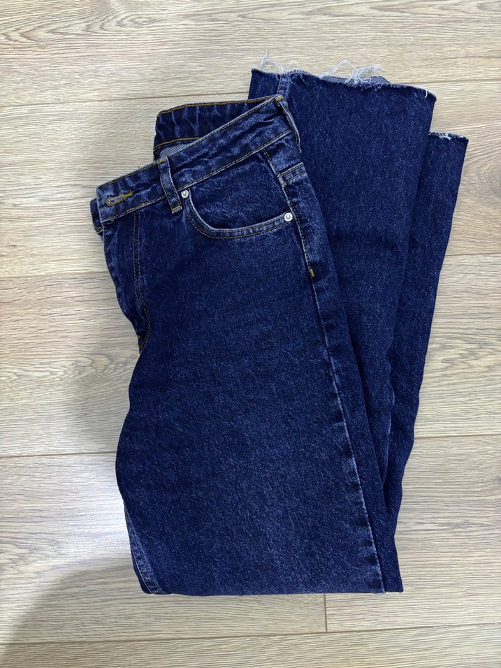 Kadın Normal Boy lacivert Denim Pantolon - Görsel 4
