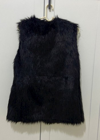 Siyah Kürklü Kadın Yelek - Görsel 6